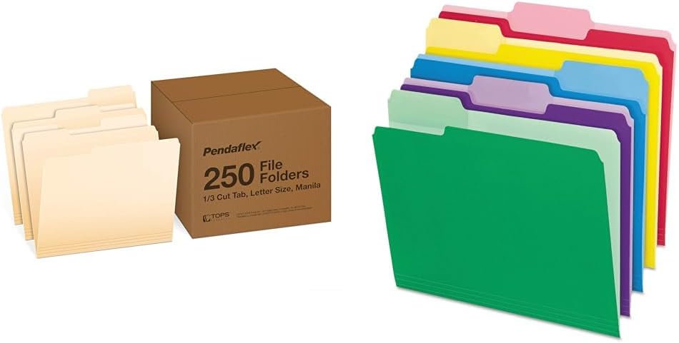 Pendaflex File Folder With Erasable Tabs | PFX84370 | Organize Documents | Reusable Tabs
