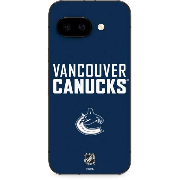 Skinit Decal Phone Skin Compatible with Google Pixel 9a - Officially Licensed NHL Vancouver Canucks Solid Background Design