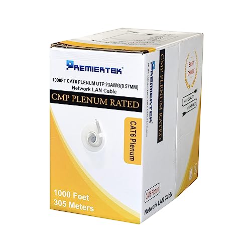 Premiertek Cable de Red CAT6 UTP 1000Ft Gris miniatura 1