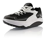 kyboot zürich  Fusskleidung® Damen Sneaker Abrollsohle Sportschuhe leichte Gesundheitsschuhe Schwarz Weiß EU 36
