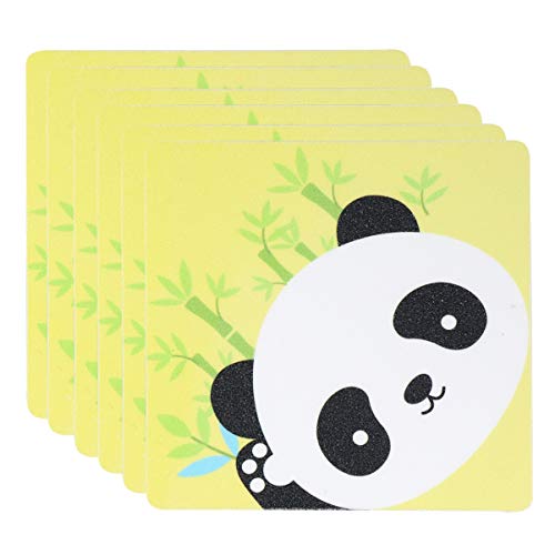 Cabilock 6pcs Cartoon Panda - Stickers for Bathtub Self-Adhesive Decals and Non- Grip for Bathroom Shower Pool and Home Use