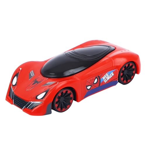 Image of SKOODLE Marvel Pull-Back Hyper Car for Kids - Spiderman Edition, Marvel Inspired Toy Cars with Sturdy and Long-Lasting Construction, Enhances Motor Skills and Fun Vehicle Toy for Gifting - Red