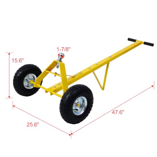 image for AVGVLIJ Heavy-Duty Steel Trailer Dolly - 600 Lb Load Capacity, Pneumat