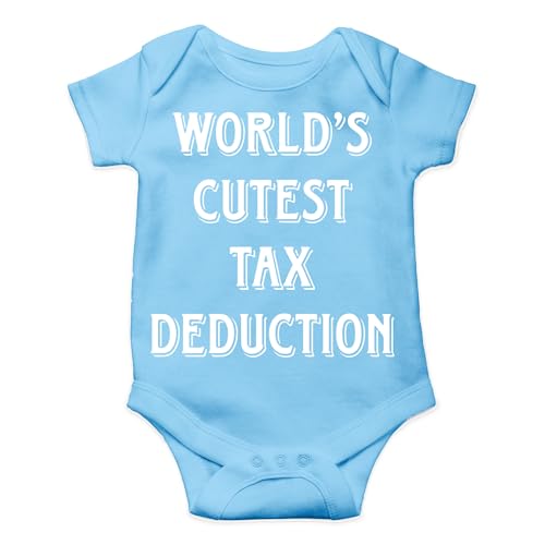 Image of AW Fashions World's Cutest Tax Deduction Baby Bodysuit Adorable Newborn Infant Girl Romper Boy Clothes