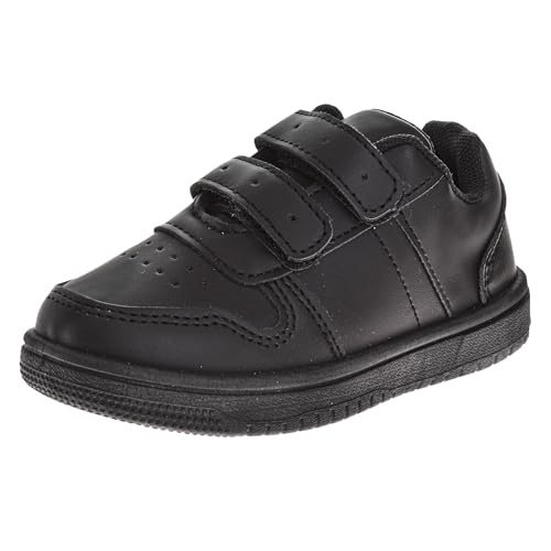 Image of French Toast Boys Girls Shoes -Unisex Athletic Casual Dress Kids School Uniform Loafer Oxford Canvas Tennis Sneakers (White /Black) (Little Kid /Big Kid)