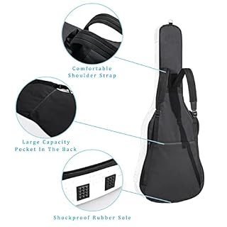 Housse de protection rembourrée pour guitare acoustique classique, Multicolore 01., 42.9×16.9×4.7 in, Organiseur de sac - Les Beatles, Paul McCartney, John Lennon, RIngo Starr, George Harrison Housse de protection rembourrée pour guitare acoustique classique, Multicolore 01., 42.9x16.9x4.7 in, Organiseur de sac – Image 3