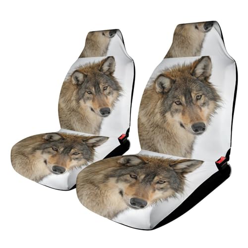 Housse de siège de voiture universelle loup marron pour rénover vos sièges