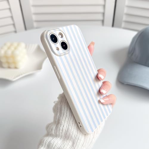 Lovmooful for iPhone 15 Plus Case Cute Color Striped Design-Blue by Lovmooful - Used condition - Image 5