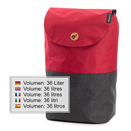 Andersen Einkaufstrolley - klappbar - 36 Liter - belastbar 40 kg - Stahlgestell - Trolley - Rad Ø 15 cm - Scala Shopper Ebba rot – Bild 3