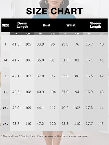Image of PinkPatty Women's Casual A-line Midi Dresses 3 /4 Sleeve V Neck Fit and Flare Dress with Pockets