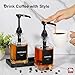 GMISUN Coffee Syrup Dispenser with Tray, 16.9 fl oz Syrup Pump Dispenser for Coffee Bar Accessories, Glass Syrup Bottle for Coffee Bar Essentials, Maple Syrup Bottles with ¼oz Large Capacity Pump