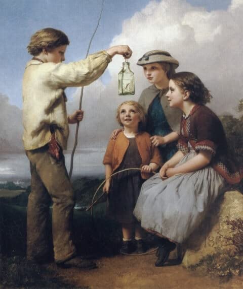 Tableaux peinture sur toile l'Eft Henry Lejeune décoration de chambre 60x90cm