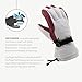 Swany Women's LaSonna Breathable Waterproof Winter Outdoor Sports Gloves with Utility Zipper Pocket and Quick-Release Strap, White/Sakura, Medium