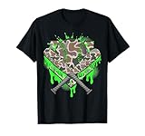 Baseball Drip For Boys Ice Cream Dripping Boys Baseball Camo T-Shirt
