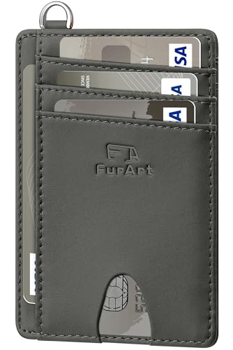 Image of FurArt Slim Minimalist Wallet RFID Credit Card Holder for Men | slim minimalist compact rfid id window thin