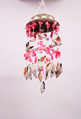 Shellkrafts Decorative Handcrafted Artificial Sea Shell Wind Chime Home Balcony & Garden Decoration | Gift Item | Postive Energy Items for Home Pink and White. (B0B7DJQR9F) Amazon Price History, Amazon Price Tracker
