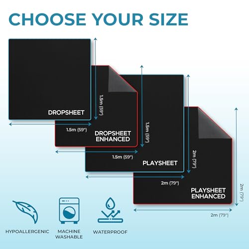 Image of Waterproof Nuru Massage Flat Sheet | 79 x 79 inches (200 x 200 cm) | Anti-Slip Vinyl Grip Underside | Soft Polyester Spandex with TPU Lamination | Throw Anywhere | Couples Massage