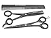 Produktbild PREMIUM Friseurscheren-Set Haarschere Modellierschere 1-Seitig gezahnt 13,97 cm + Kamm