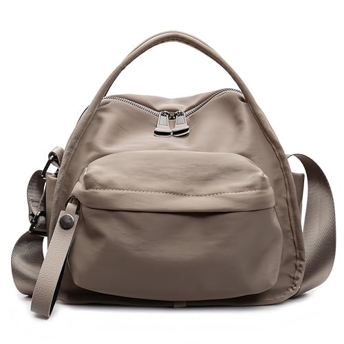 CATSEA Womens Elegant Solid Color Shoulder Bag Fashionable Zipper Crossbody Bags Soft Top Handle Handbag Purse