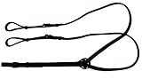 in der Länge verstellbar AMKA Dreieckszügel, Wienerzügel aus Leder, ideal zum Longieren VB/WB SCHWARZ
