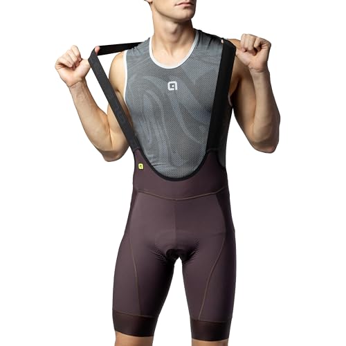 Alé Cycling Men's PR.E Magic Colour Bib Shorts, Brownie, XS