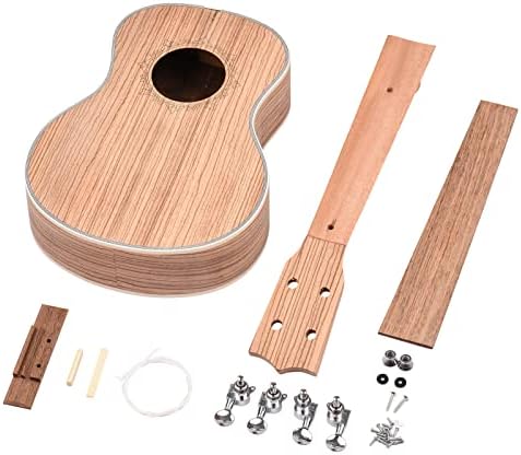 DIY Ukulele Kit, 26-Inch Tenor with Rosewood Fingerboard, Complete Wooden Assembly Set for Adults Musicians Leaners and Craft Enthusiasts