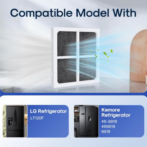 Image of ICEPURE AF004 Replacement for LG LT120F Refrigerator Air Filter, 9PACK | Compatible with Kenmore Elite 469918, 9918, 46-9918, ADQ73214402, ADQ73214403, ADQ73214404, ADQ73334008