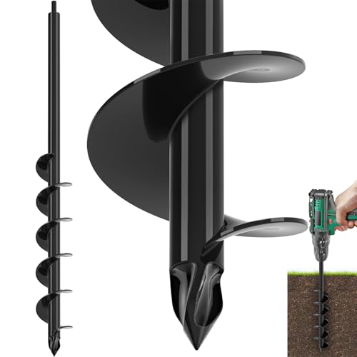 BeneLabel Upgraded Garden Auger Drill Bit for Planting 3'' X 32'' Black Auger Bit for Digging Holes for Planting Bulb Vegetable Flower | Fits 3/8" Hex Drive Cordless & Corded Drills by BeneLabel - Used condition - US$25.04