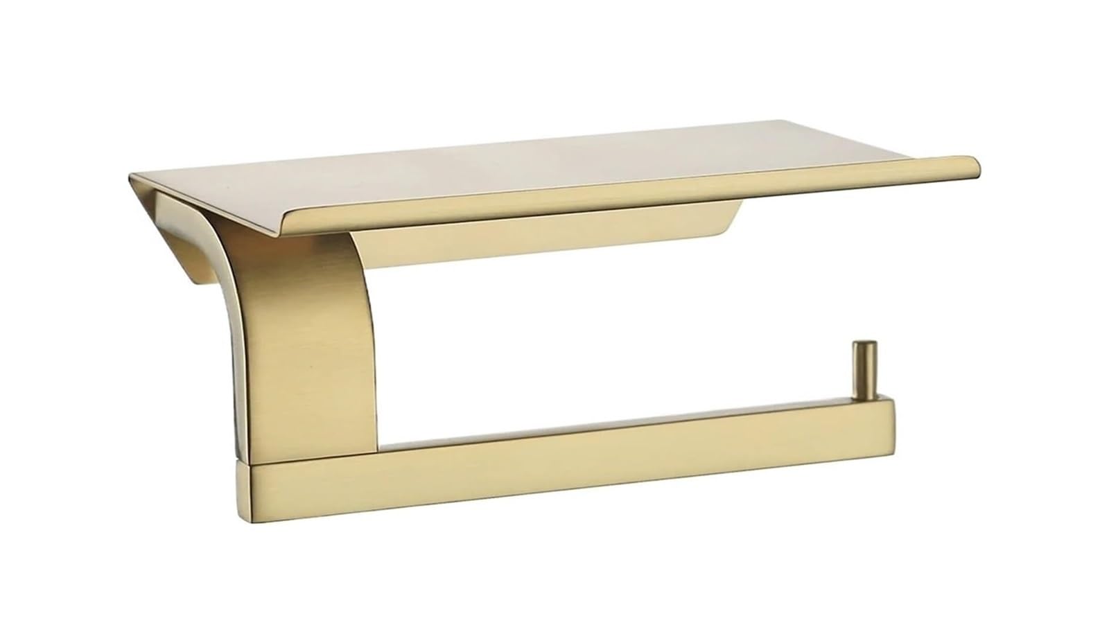 Brass Toilet Paper Holder, Brushed Brass Toilet Paper Holder Tissue Roll Hanger Wall Mount