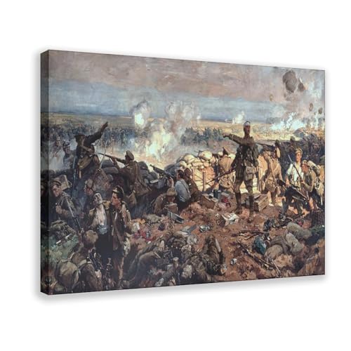 La Seconde Bataille d'Ypres Richard Jack tableau contemporain de décoration murale