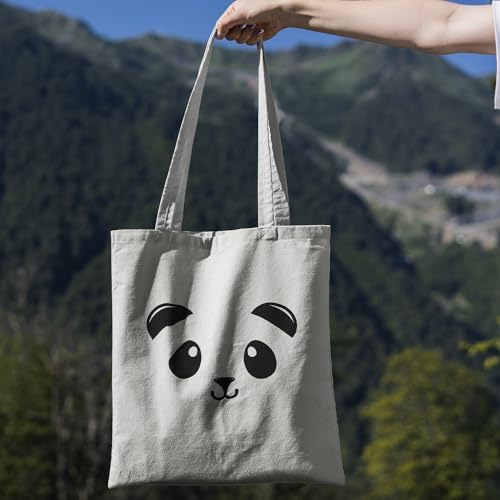 Ecobag Panda Bolsa de Praia Grande Sacola de Tecido Dobrável Ecológica Feminina 30x40 REC Store