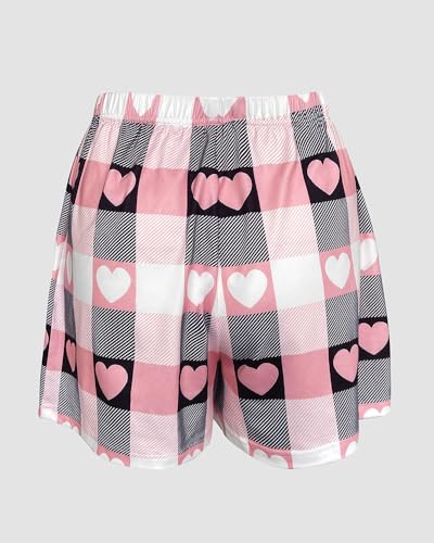 Image of CHICME Pajamas Set for Women 2 Piece Pjs Lounge Set Soft Short Sleeve Tops and Sleep Shorts with Pocket
