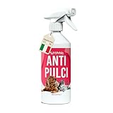 Petsly Spray Antipulci per Ambienti - 500ml - Non Macchia - Efficace Spray Antipulci Gatto...