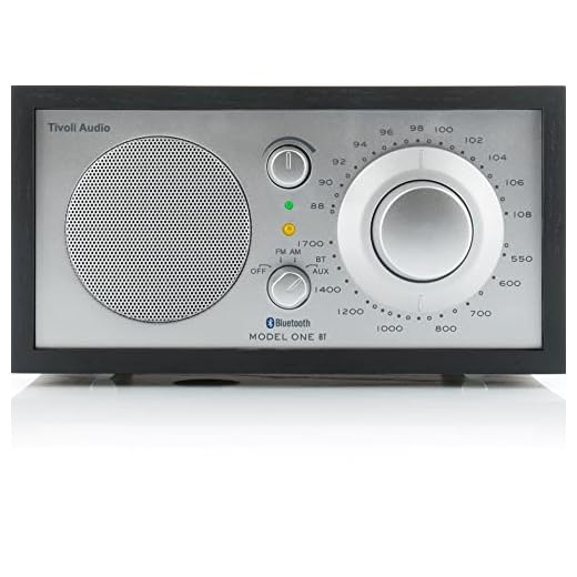 Tivoli Audio Model One BT Bluetooth UKW-/MW-Tisch Radio (Schwarz/Silber)