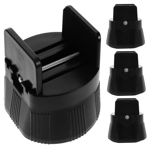 Mipcase 4pcs Adjustable Bed Risers Nonslip Plastic Feet for Furniture Stable Support for Sofas Chairs Tables Appliances Easy Installation Height