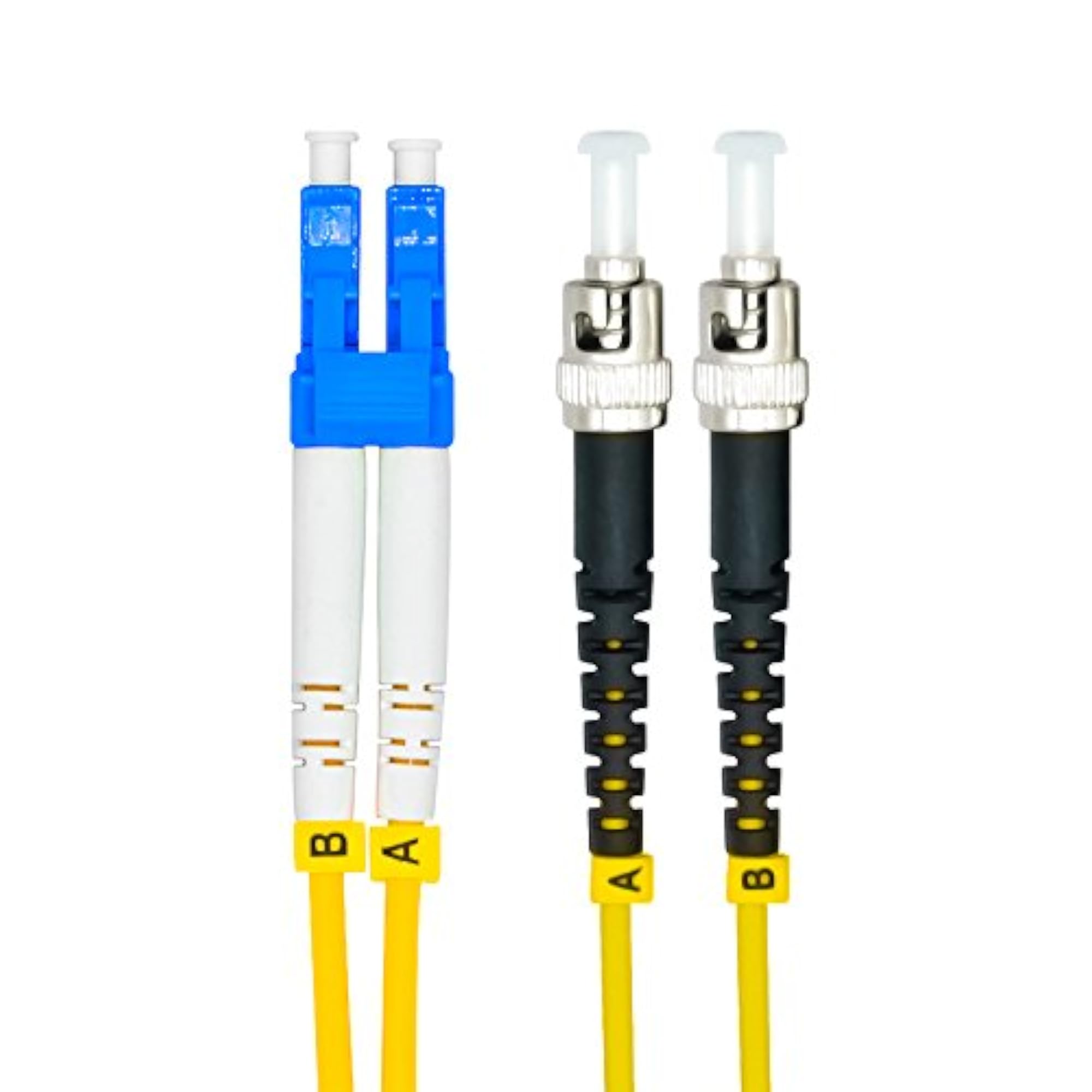 6ft LC to ST Duplex Fiber Optic Cable Jumper, 2 Meters