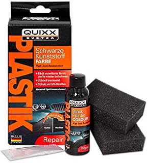 QUIXX 10188 Schwarze Kunststoff-Farbe | Kunststoff Reparatur Set | Kunststoff Politur | Kunststoff schwarz | Kunststoff Au...