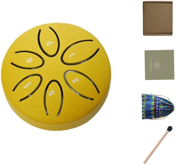 Mini Steel Tongue Drum 6 Notas 3 Pulgadas Oro miniatura 5