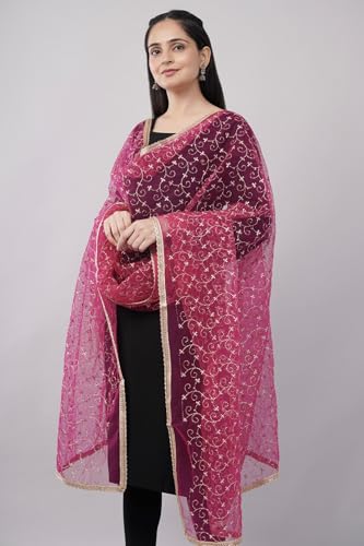 Lightweight Gold Jaal Embroidered Net Dupatta/Sheer Shawl/Scarf/Wrap4