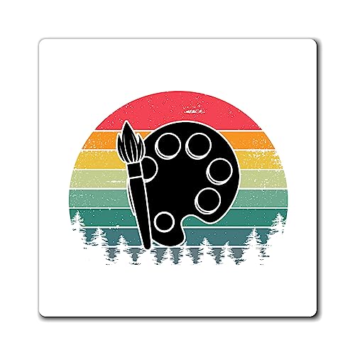 Imanes divertidos para dibujar, bocetos, artes, profesores, imaginación, creatividad, ilustración, ventilador, 4 x 4 pulgadas