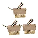 TOYANDONA 3 Stück Stahlborsten Unkrautbürste für Effektive von Moos und für Garten Terrassen und...