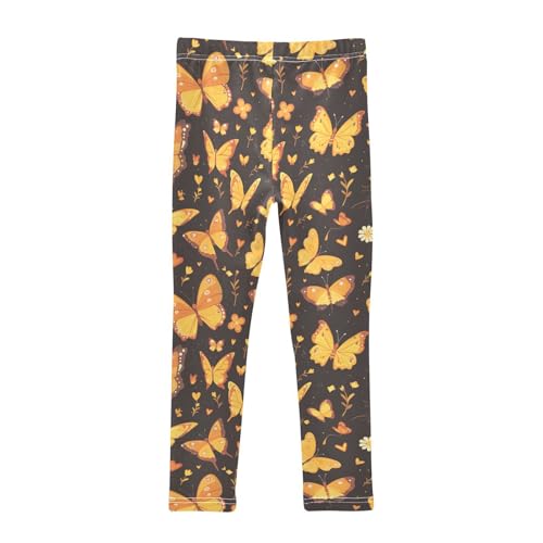 Monarch Butterfly Kids Girl's Leggings Stretch Full Length Sweatpants Running2