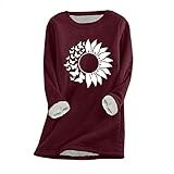 PTLLEND Sweatjacke Teenager Mädchen Herbst- und Winter-neues Fleece-warmes bodenendes Hemd-Weihnachten Gedruckter weiblicher Pullover Teenager Hoodie