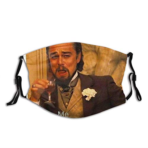 Face mask leonar-do dicapr-io laughing meme men women f…
