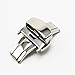 WCWKMYMPTZ Fashion Double Press Butterfly Buckle Watch Button Accessory10 12 14 16 18 20 22mm Nonautomatic Watch Stainless Steel Clasp Clasp(14mm Black)