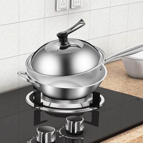 Wok de Acero Inoxidable con Tapa 32 cm miniatura 4
