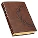 KJV Holy Bible, Giant Print Full-size Red Letter Edition, Thumb Index Tabs & Ribbon Marker, King James Version, Vegan Leather, Crown of Thorns, Brown 14 pt. Type (KJV Full Size GP Editions)
