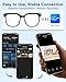CJkao Smart Glasses with Camera, Bluetooth Music & Call, 800W HD Camera Glasses, 1080P Video Recording, Built-in ChatGPT Voice Assistant Control for Men Women(White)