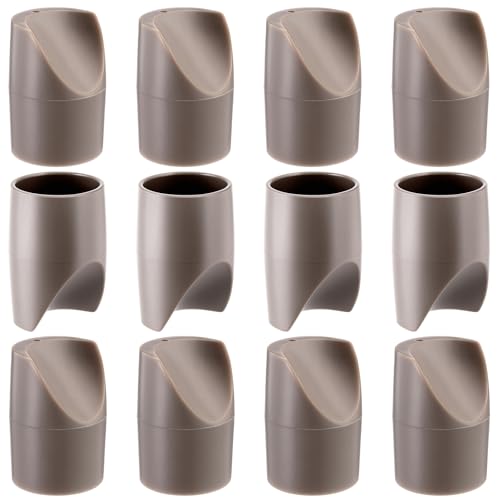 Innconee 12 Pcs Beige Chair V-tip Stabilizer Caps 7/8 Inch OD Folding Chair Leg Cap Non-marring Round Top of Leg Protectors Works with Metal and Padded Chairs