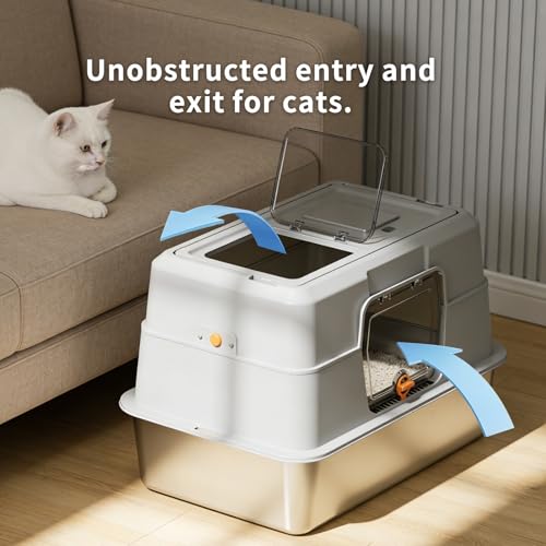 Arenero Cerrado Blanco para Gato miniatura 5
